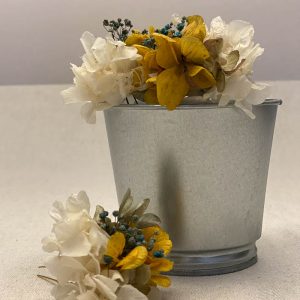 Horquillas novia tocado flor preservada único complemento Vega