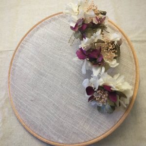 Horquillas novia tocado flor preservada único complemento Abril